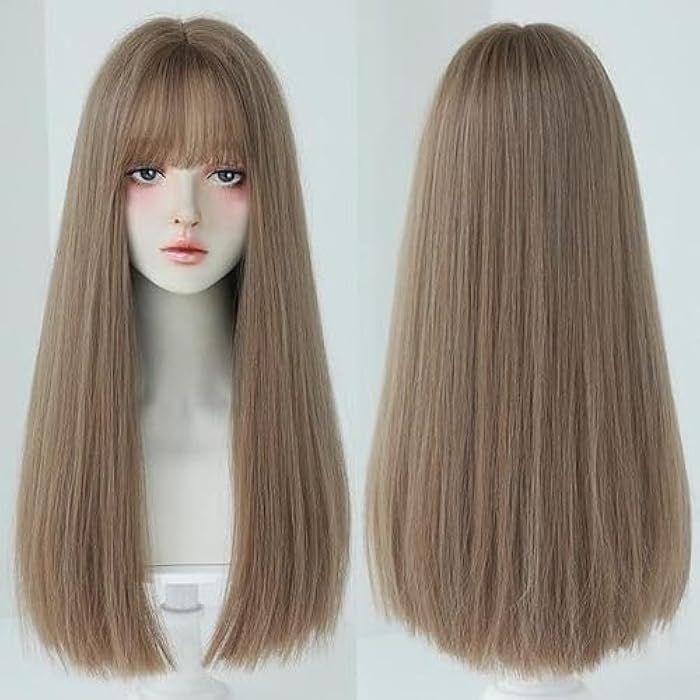 DILLARDS Wig Long Straight Light Brown Blonde Wig - Image 3